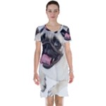 Pug Dog Short Sleeve Nightdress