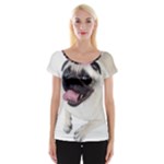 Pug Dog Women s Cap Sleeve Top