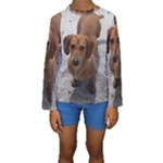Weiner Dog Kids  Long Sleeve Swimwear