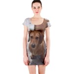 Weiner Dog Short Sleeve Bodycon Dress