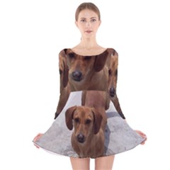 Long Sleeve Velvet Skater Dress 