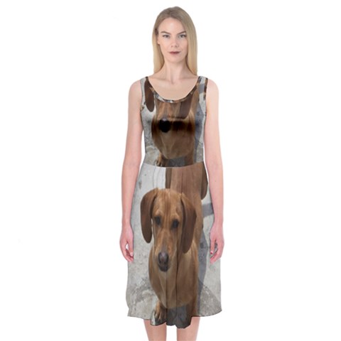 Weiner Dog Midi Sleeveless Dress from ArtsNow.com