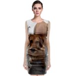 Weiner Dog Sleeveless Velvet Midi Dress