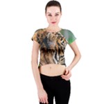 Tiger Crew Neck Crop Top