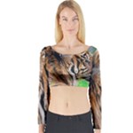 Tiger Long Sleeve Crop Top (Tight Fit)
