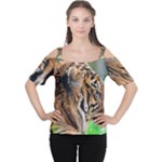 Tiger Women s Cutout Shoulder Tee