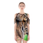 Tiger Shoulder Cutout One Piece