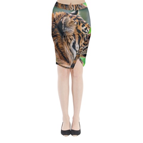 Tiger Midi Wrap Pencil Skirt from ArtsNow.com