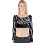 Zebra 3 Long Sleeve Crop Top (Tight Fit)