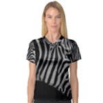 Zebra 3 Women s V-Neck Sport Mesh Tee