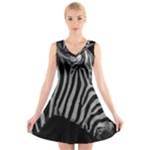 Zebra 3 V-Neck Sleeveless Dress