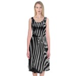 Zebra 3 Midi Sleeveless Dress