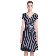 Short Sleeve Front Wrap Dress 