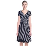 Zebra 3 Short Sleeve Front Wrap Dress