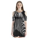 Shoulder Cutout Velvet One Piece 