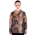 Wolf Women s Zipper Hoodie
