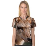 Wolf Women s V-Neck Sport Mesh Tee