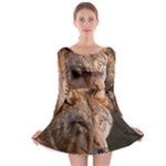 Wolf Long Sleeve Skater Dress