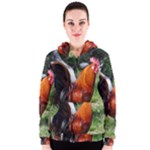 Rooster Women s Zipper Hoodie