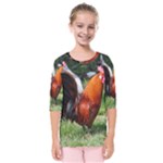 Rooster Kids  Quarter Sleeve Raglan Tee