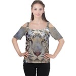 White Tiger 2 Women s Cutout Shoulder Tee