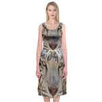 White Tiger 2 Midi Sleeveless Dress