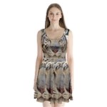 White Tiger 2 Split Back Mini Dress 