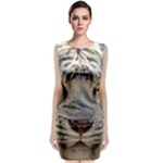 White Tiger 2 Sleeveless Velvet Midi Dress