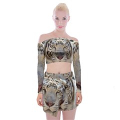 Off Shoulder Top with Mini Skirt Set 