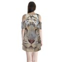 Shoulder Cutout Velvet One Piece 