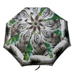 White Tiger Folding Umbrella