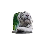White Tiger Drawstring Pouch (Small)