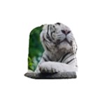 White Tiger Drawstring Pouch (Medium)