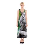 White Tiger Sleeveless Maxi Dress