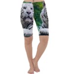 White Tiger Cropped Leggings 