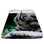 White Tiger Fitted Sheet (Queen Size)