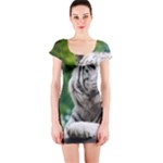 White Tiger Short Sleeve Bodycon Dress