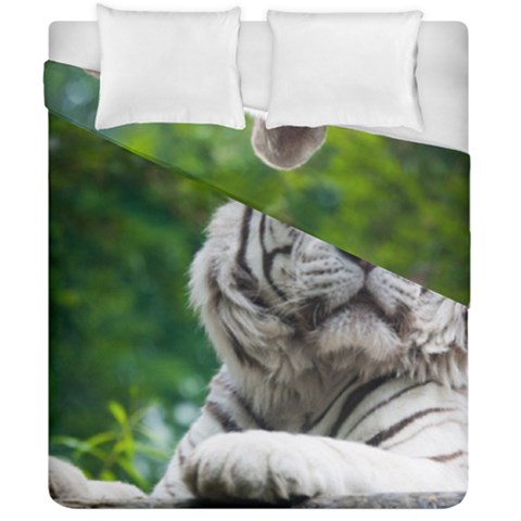 White Tiger Duvet Cover Double Side (California King Size) from ArtsNow.com