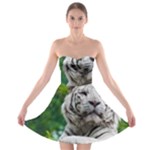 White Tiger Strapless Bra Top Dress