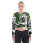 White Tiger Cropped Sweatshirt