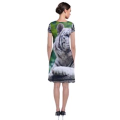 Short Sleeve Front Wrap Dress 