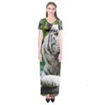 White Tiger Short Sleeve Maxi Dress