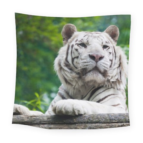 White Tiger Square Tapestry (Large) from ArtsNow.com