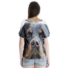 V-Neck Flutter Sleeve Top 