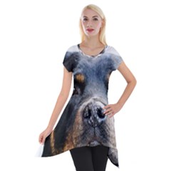 Short Sleeve Side Drop Tunic 