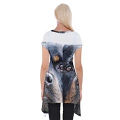 Short Sleeve Side Drop Tunic 