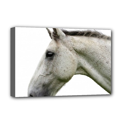 White Horse Deluxe Canvas 18  x 12  (Stretched) from ArtsNow.com