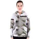 White Horse Women s Zipper Hoodie