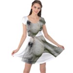 White Horse Cap Sleeve Dress