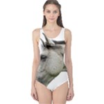 White Horse One Piece Swimsuit